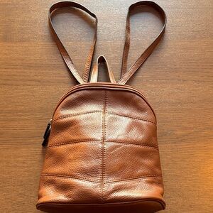 DANIER - Mini Brown Leather Backpack